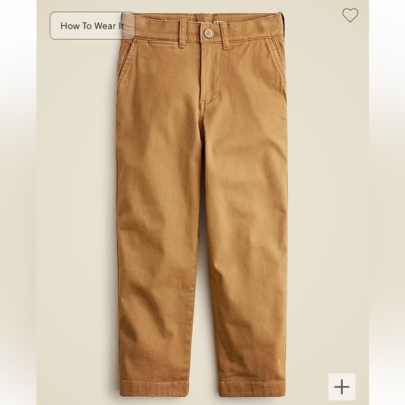 J crew melted caramel Kids' classic-fit stretch chino pant - Picture 1 of 3